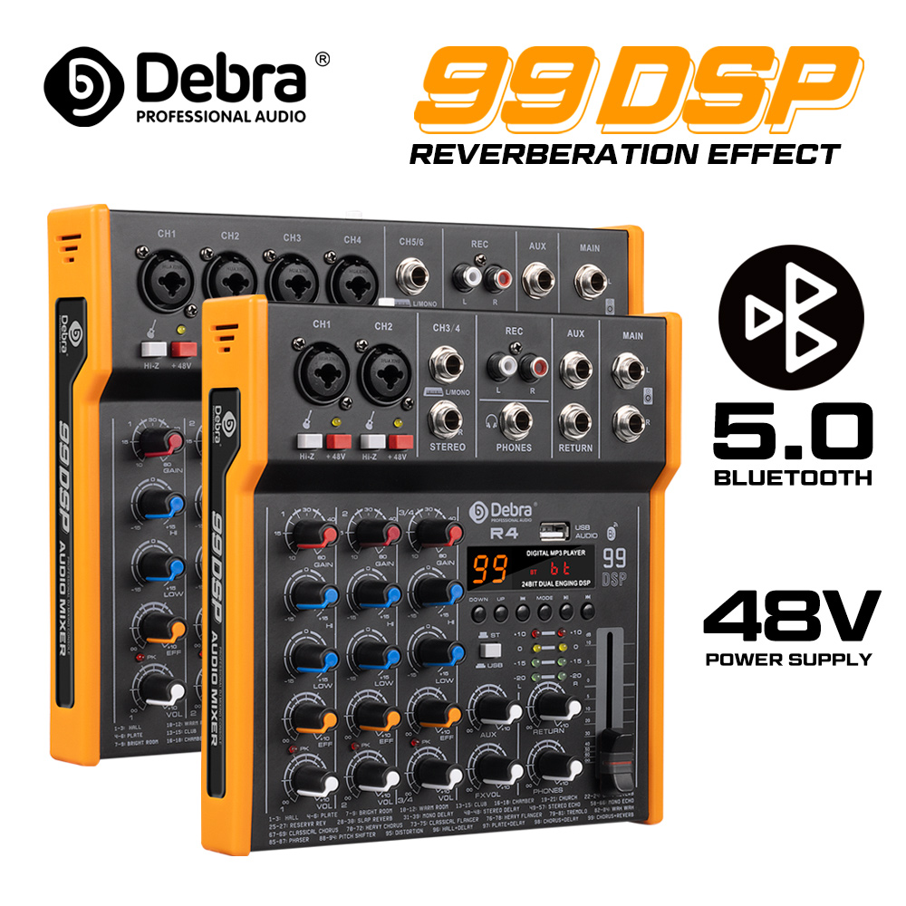 Audio Music Dj - Debra R4/R6 6-Kanal Multi-Audio-Mixer 99DSP Stereo