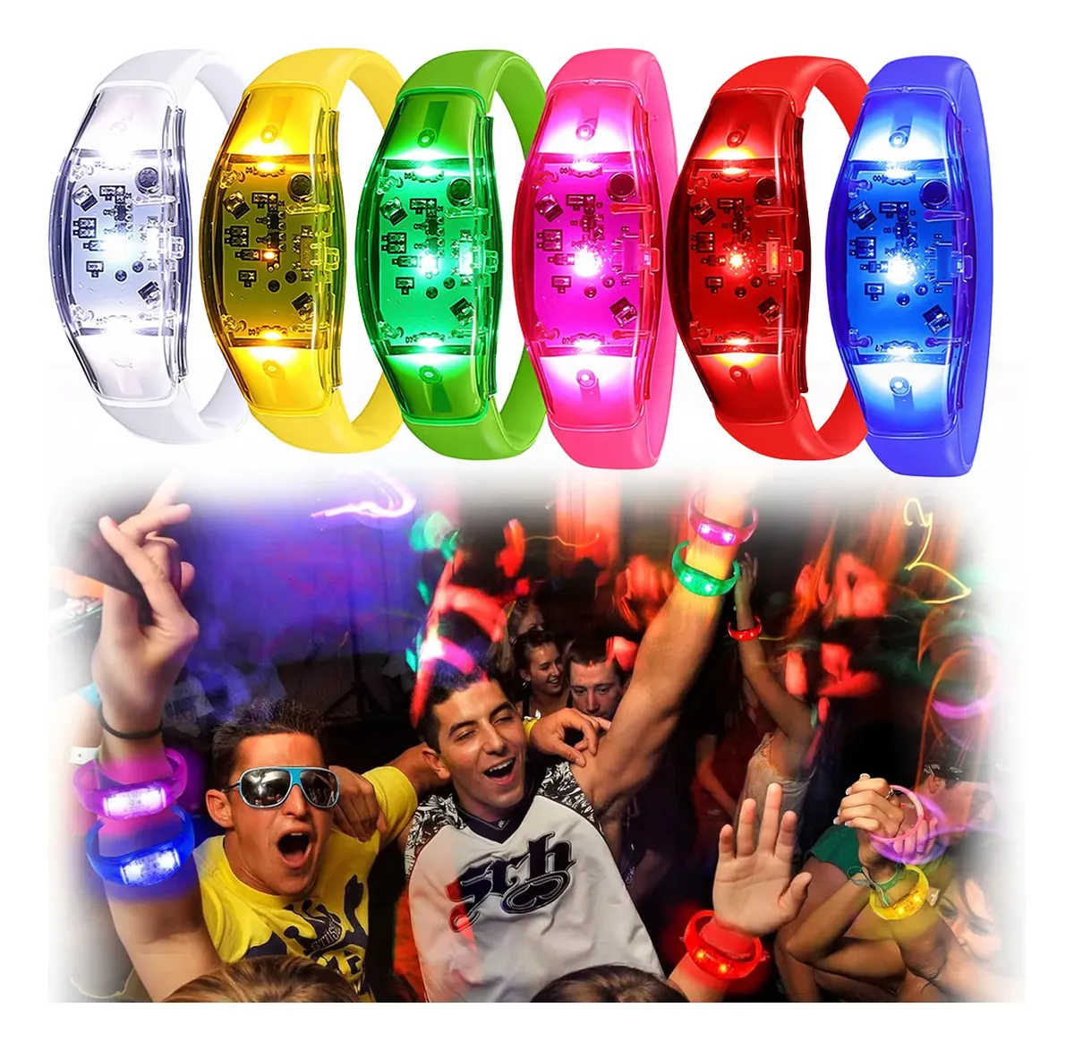 6 Stück LED-Armbänder, schalla – Audio Music Dj Bewertung und Preis